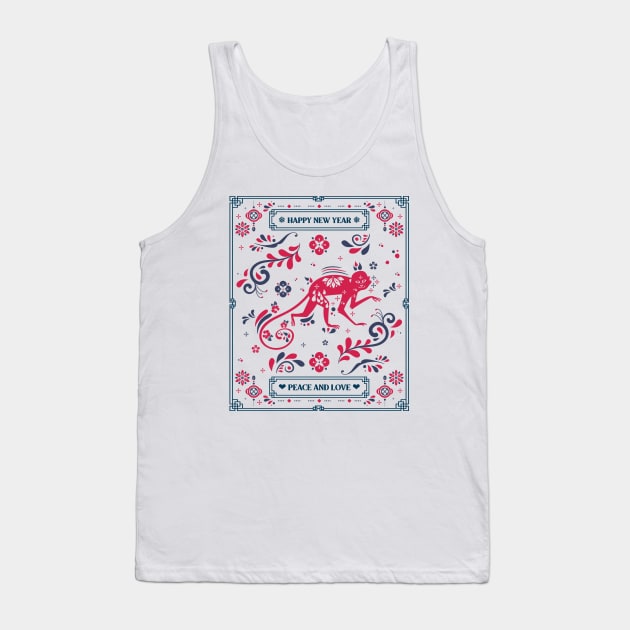 Monkey Monkeys Chinese New Year Year of The Monkey Tank Top by Tip Top Tee's